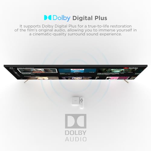 Android 11.0 TV Box, KP1 Google Certified TV Box(4K) 2GB RAM 32GB ROM with Voice Search- Support Chromecast and Dolby Audio, Bluetooth5.0 Smart Box 2024(White)