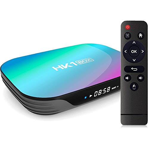 Sofobod HK1 Box Android 9.0 Smart TV Box with 4GB RAM 64GB ROM，Upgraded S905X3 Quad Core 64bit Cortex-A55 GPU G31 MP2, 2.4G/5G Dual WiFi BT4.0 H.265 Decoding LAN 1000, HD/4K/8K(HK1BOX-4D)