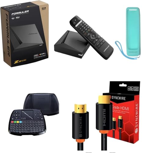 Formuler Z11 Pro Max 4K Android 11 Dual Band 5G Gigabit LAN 4GB Ram 32GB Storage with Premium IR1 Remote Control | Bonus HDMI Cable | Bonus Dreamlink 7 Color Keyboard| Bonus Silicone Remote Case.