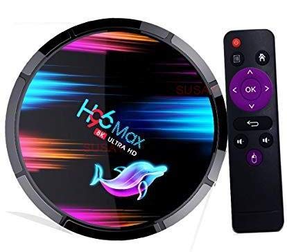 Android 9.0 TV Box 4GB RAM 64GB ROM H96 Max Smart TV Box Amlogic S905X3 Quad-core 8K/1000M LAN/1080P/USB 3.0/H.265/WIFI 2.4G/5G Android TV Box Media Player