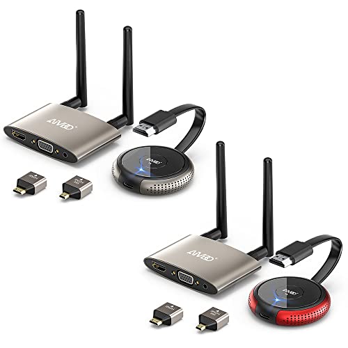 HDMI Wireless Transmitter and Receiver Kit 4K, TIMBOOTECH 165FT Casting 5G Stable Signal Video/Audio Wireless HDMI Extender for PC, Laptop, Camera, Blu-ray, Netfix, PS5 to Monitor, Projector, HDTV