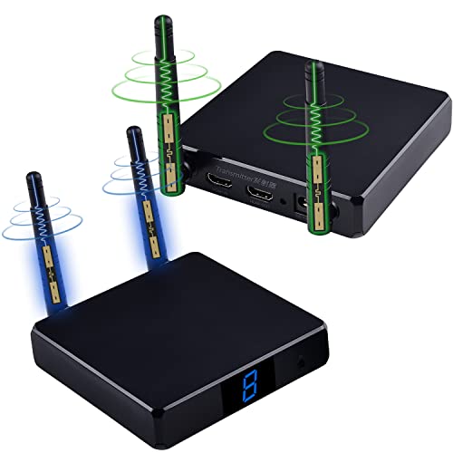 moretop Wireless HD Transmitter and Receiver Audio Video Transmission kit, 1080P@60Hz for Streaming Video/Audio to HDTV/Projector，No Drive Required(Black) (MT-HD3504)