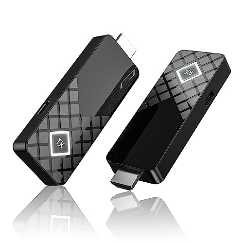 Wireless HDMI Transmitter and Receiver Kit Protable, Extender HDMI Adapter Converter for Streaming Video from Laptop, PC to Monitor/Projector/HDTV, Plug and Play,165FT 2.4/5G @60Hz HD