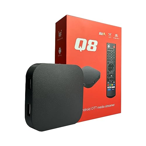 BOXPUT Q8 Smart TV Box Android 11.0 TV Box Amlogic S905Y4 Quad-core DDR3 4GB RAM 32GB ROM BT5.0 Dual WiFi 2.4G/5G 4K TV Box with IR Isolation Bluetooth Voice Remote Control
