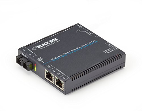 Black Box Gb ETH PoE+ MED CNV 10/100/1000COP 100/1000Mb SM 1310nm 15km SC