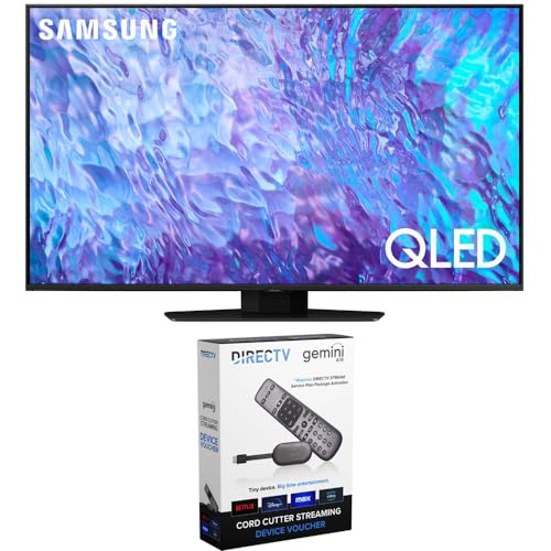 SAMSUNG QN98Q80CA 98 Inch QLED 4K Smart TV Cord Cutting Bundle with DIRECTV Stream Device Quad-Core 4K Android TV Wireless Streaming Media Player (2023 Model)