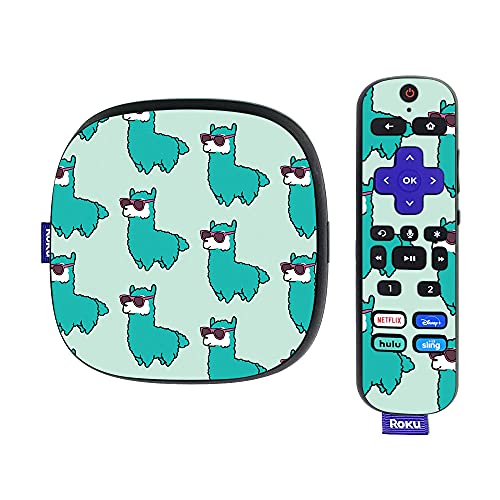 MightySkins Skin Compatible with Roku Ultra HDR 4K Streaming Media Player (2020) - Awesome Alpacas | Protective, Durable, and Unique Vinyl Decal wrap Cover | Easy to Apply | Made in The USA
