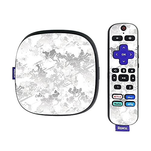 MightySkins Skin Compatible with Roku Ultra HDR 4K Streaming Media Player (2020) - Viper Snow | Protective, Durable, and Unique Vinyl Decal wrap Cover | Easy to Apply | Made in The USA