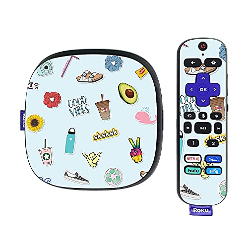 MightySkins Skin Compatible with Roku Ultra HDR 4K Streaming Media Player (2020) - VSCO Girl | Protective, Durable, and Unique Vinyl Decal wrap Cover | Easy to Apply | Made in The USA