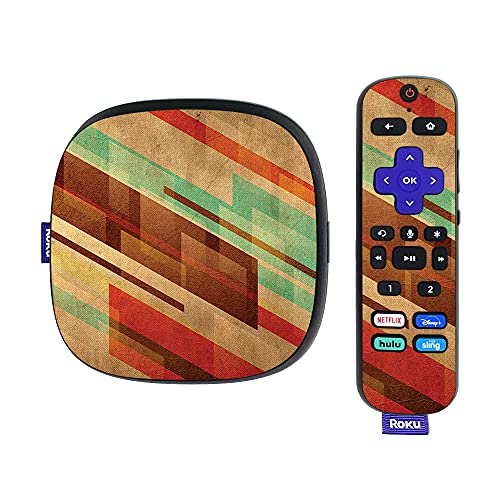 MightySkins Skin Compatible with Roku Ultra HDR 4K Streaming Media Player (2020) - Abstract Wood | Protective, Durable, and Unique Vinyl Decal wrap Cover | Easy to Apply | Made in The USA