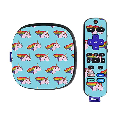MightySkins Skin Compatible with Roku Ultra HDR 4K Streaming Media Player (2020) - Pretty Unicorn | Protective, Durable, and Unique Vinyl Decal wrap Cover | Easy to Apply | Made in The USA