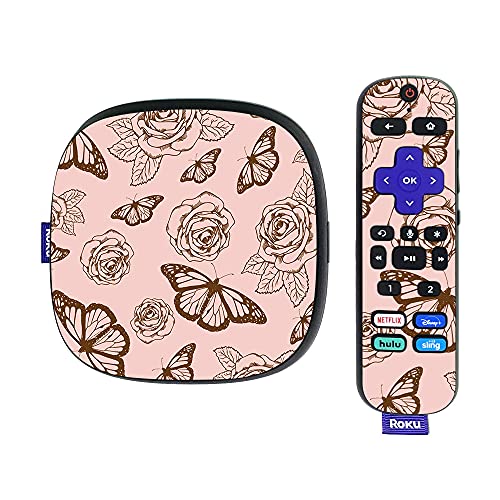 MightySkins Skin Compatible with Roku Ultra HDR 4K Streaming Media Player (2020) - Butterfly Garden | Protective, Durable, and Unique Vinyl Decal wrap Cover | Easy to Applys | Made in The USA
