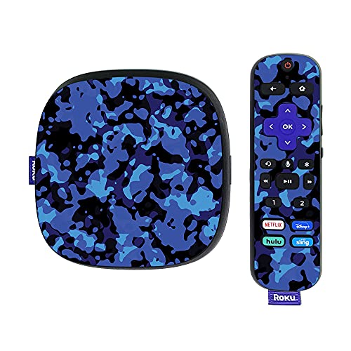 MightySkins Skin Compatible with Roku Ultra HDR 4K Streaming Media Player (2020) - Blue Modern Camo | Protective, Durable, and Unique Vinyl Decal wrap Cover | Easy to Applys | Made in The USA