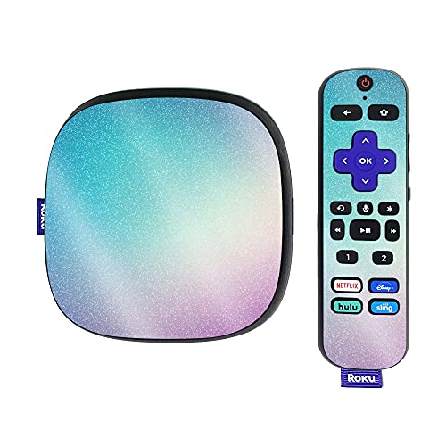 MightySkins Glossy Glitter Skin Compatible with Roku Ultra HDR 4K Streaming Media Player (2020) - Vivid Fog | Protective, Durable High-Gloss Glitter Finish | Easy to Apply | Made in The USA
