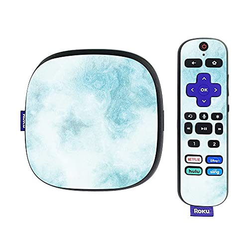 MightySkins Glossy Glitter Skin Compatible with Roku Ultra HDR 4K Streaming Media Player (2020) - Blue Marble | Protective, Durable High-Gloss Glitter Finish | Easy to Apply | Made in The USA