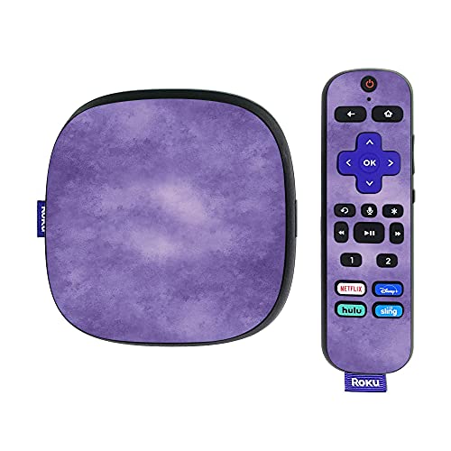 MightySkins Skin Compatible with Roku Ultra HDR 4K Streaming Media Player (2020) - Purple Airbrush | Protective, Durable, and Unique Vinyl Decal wrap Cover | Easy to Apply | Made in The USA