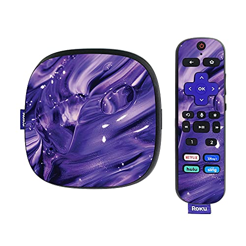 MightySkins Skin Compatible with Roku Ultra HDR 4K Streaming Media Player (2020) - Purple Wash | Protective, Durable, and Unique Vinyl Decal wrap Cover | Easy to Apply | Made in The USA
