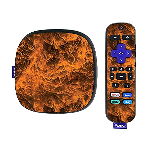 MightySkins Skin Compatible with Roku Ultra HDR 4K Streaming Media Player (2020) - Burning Up | Protective, Durable, and Unique Vinyl Decal wrap Cover | Easy to Apply | Made in The USA
