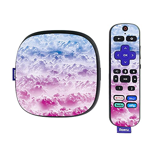 MightySkins Skin Compatible with Roku Ultra HDR 4K Streaming Media Player (2020) - Candy Clouds | Protective, Durable, and Unique Vinyl Decal wrap Cover | Easy to Apply | Made in The USA