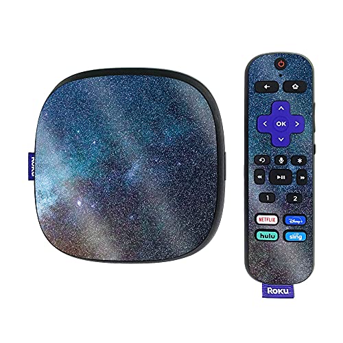 MightySkins Glossy Glitter Skin Compatible with Roku Ultra HDR 4K Streaming Media Player (2020) - Astro Sky | Protective, Durable High-Gloss Glitter Finish | Easy to Apply | Made in The USA