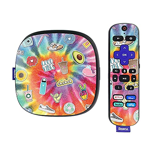 MightySkins Glossy Glitter Skin Compatible with Roku Ultra HDR 4K Streaming Media Player (2020) - VSCO Girl | Protective, Durable High-Gloss Glitter Finish | Easy to Apply | Made in The USA
