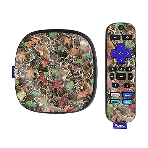 MightySkins Glossy Glitter Skin Compatible with Roku Ultra HDR 4K Streaming Media Player (2020) - Buck Camo | Protective, Durable High-Gloss Glitter Finish | Easy to Apply | Made in The USA