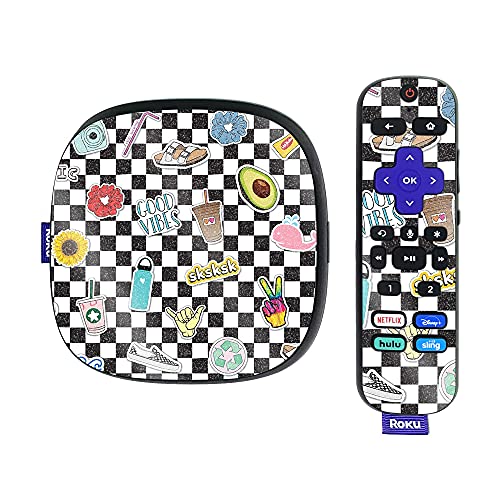 MightySkins Glossy Glitter Skin Compatible with Roku Ultra HDR 4K Streaming Media Player (2020) - VSCO Girl | Protective, Durable High-Gloss Glitter Finish | Easy to Apply | Made in The USA